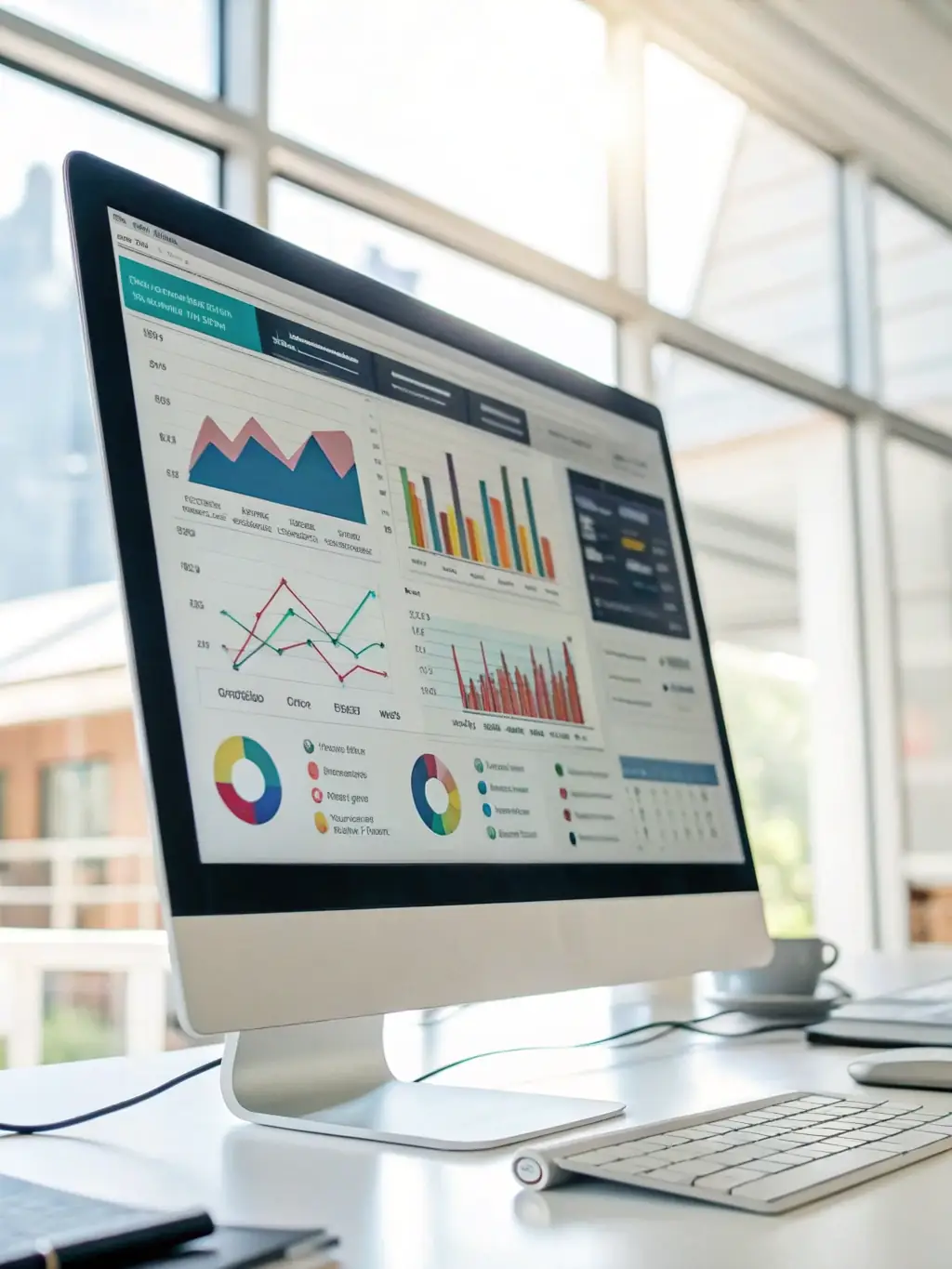 A dashboard displaying data analytics and insights, illustrating Aventrix's Business Intelligence & Data Warehousing capabilities.
